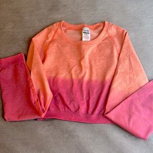 Gymshark ombré long sleeve crop top